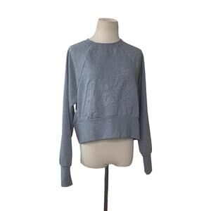 Nike gray cropped long sleeves sweatshirt size small